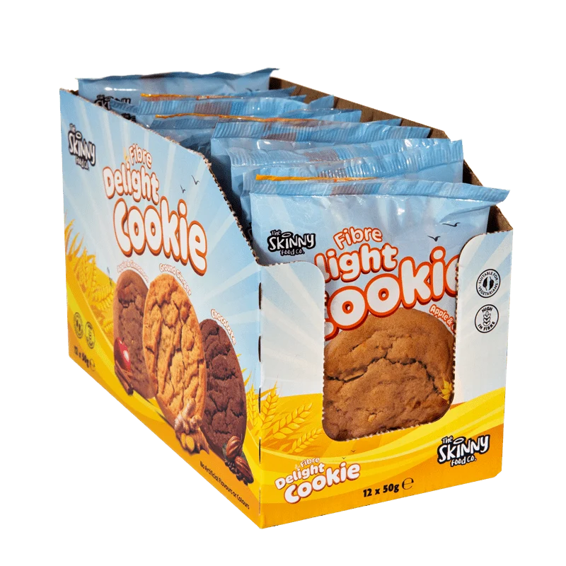Skinny (HFSS-konform) Fibre Delight Cookie mit Apfel und Zimt, 12 x 50 g