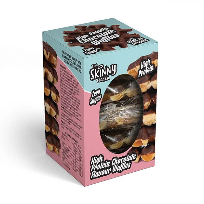 Schlanke, proteinreiche, zuckerfreie Schokoladenwaffeln 30 g x 6 - 6 g Protein pro Portion