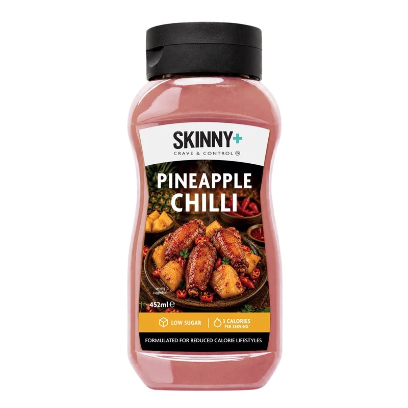 Skinny+ Ananas-Chili-Geschmack, zuckerfreie Skinny Sauce – 452 ml
