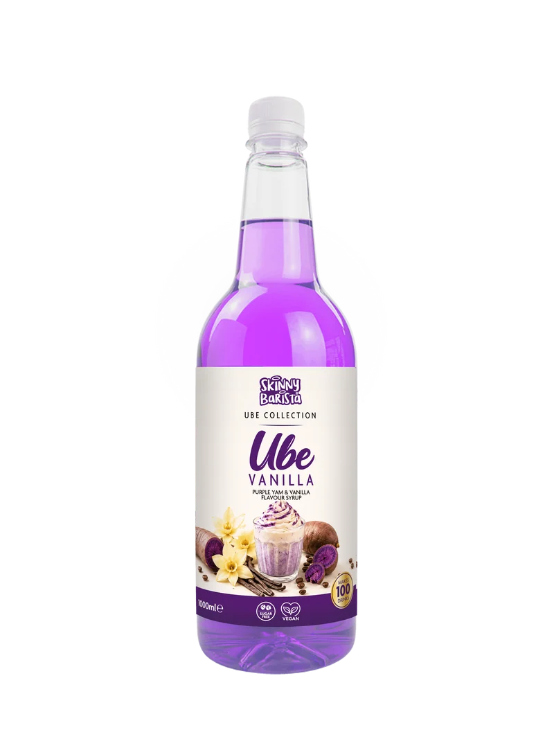 Skinny Barista Ube-Vanille-Sirup – Kalorienarm, zuckerfrei – 1 Liter