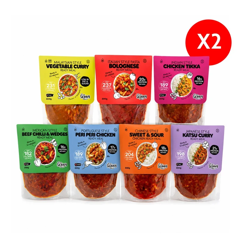 Skinny Food Co 14-Tage-Fertiggerichte (300 g x 14 Mahlzeiten)