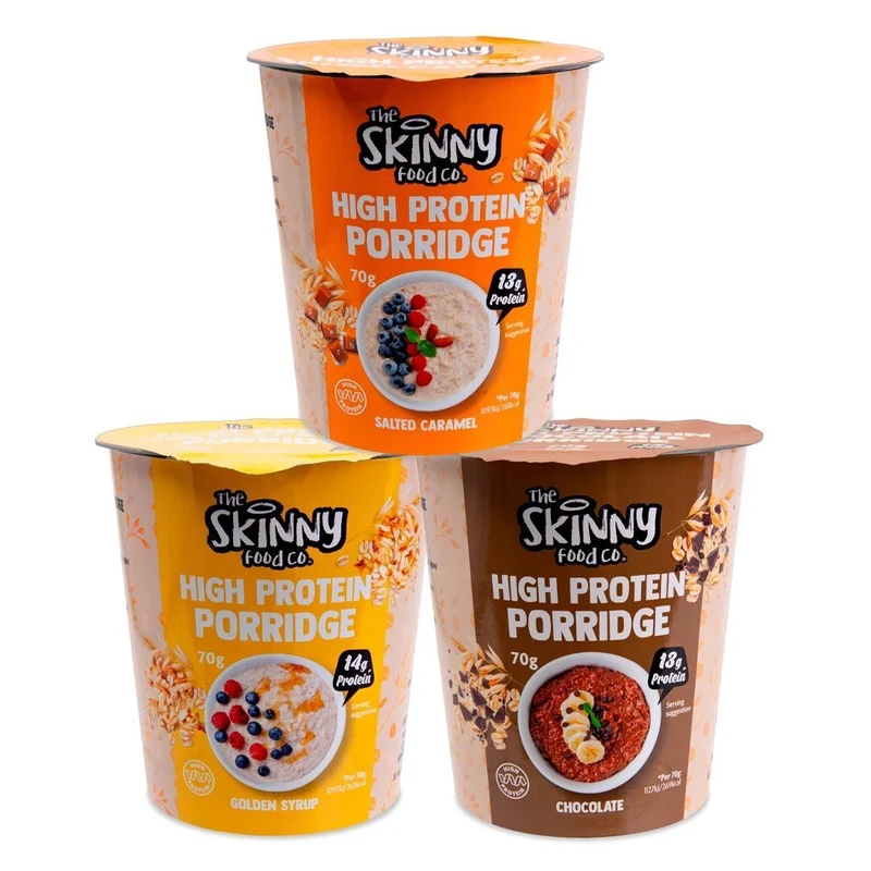 Skinny High Protein Einzelporridge-Töpfe – 14 g Protein (3 Geschmacksrichtungen zur Auswahl)