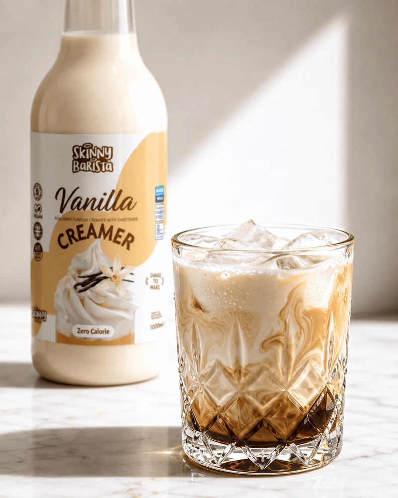 Skinny Barista Vanille-Kaffeeweißer – Veganer Skinny Creamer – 1 l