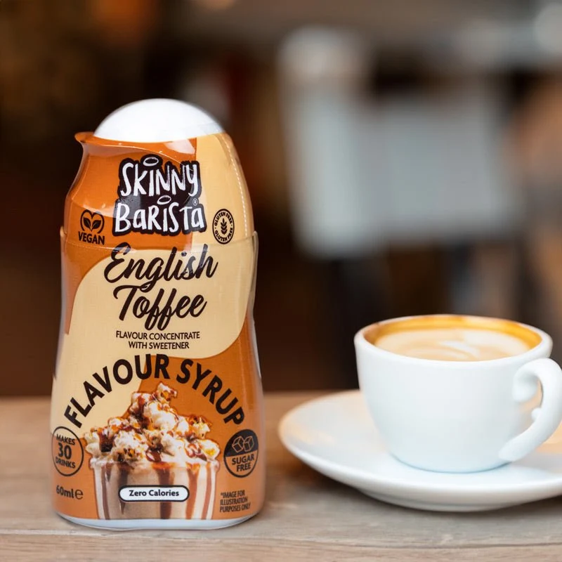 Skinny Barista English Toffee Aroma Shot Zuckerfreier Skinny Kaffeesirup - 60 ml
