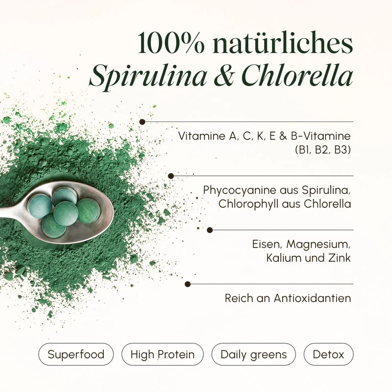 Bio-Spirulina & Bio-Chlorella (500 Tabletten)