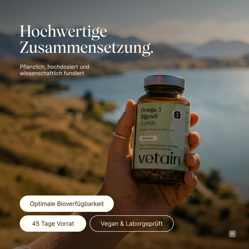 Omega 3 vegan - Algenöl (90 Kapseln)