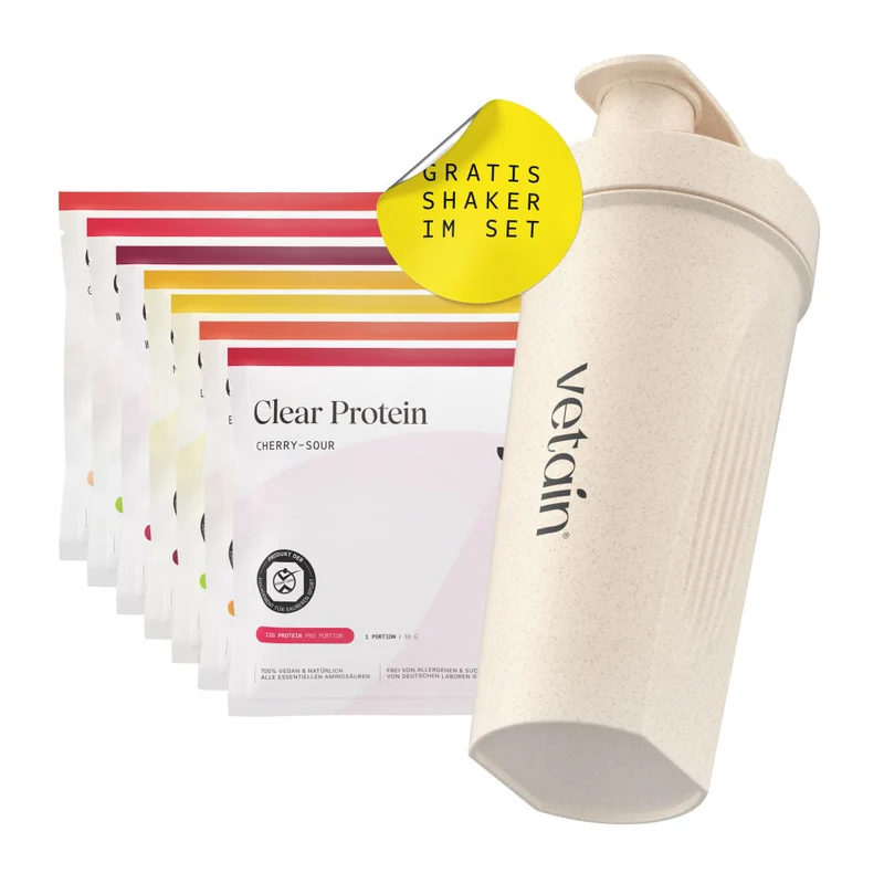 Clear Protein Probierpaket (5x30g) INKL. Bio-Shaker