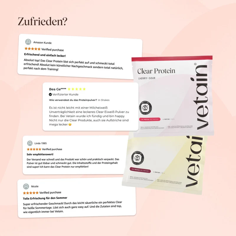 Clear Protein Probierpaket (5x30g) INKL. Bio-Shaker