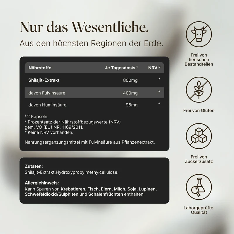 Shilajit - hochdosiert (120 Kapseln)
