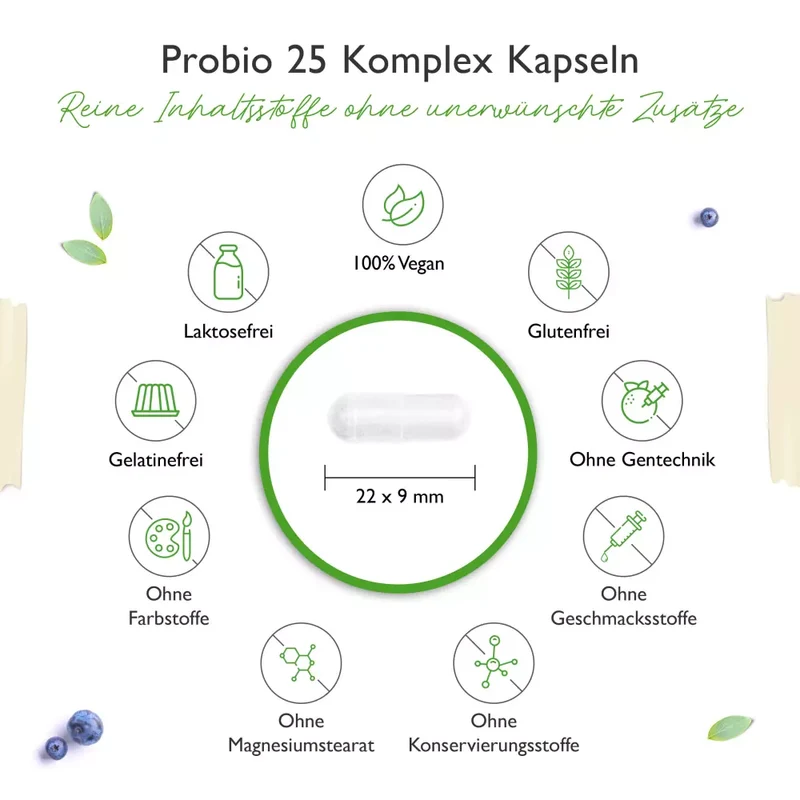 Probiotika 25 Komplex mit 27 Milliarden Darmbakterien + Inulin (180 Kapseln)