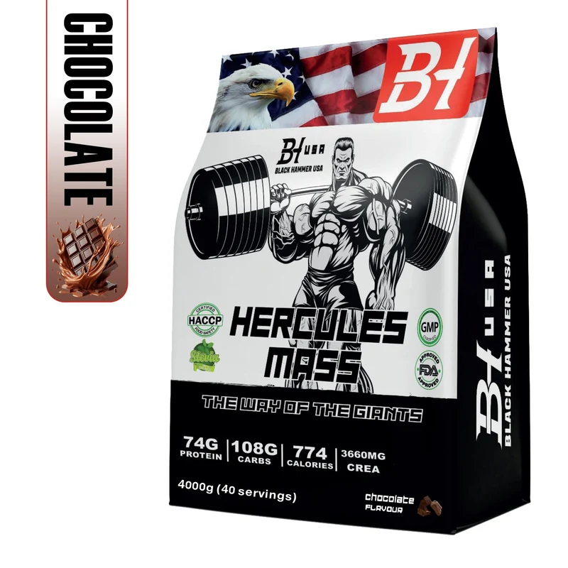Hercules Whey 3KG Strawberry + Hercules Mass 4KG Chocolate + Free EAA 620g