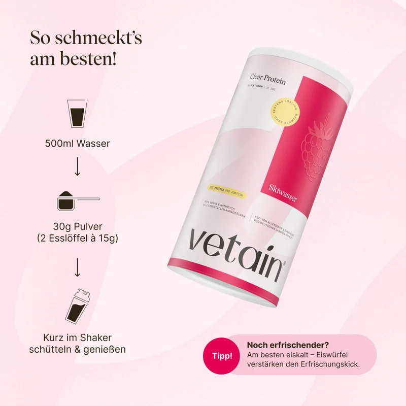 Vegan Clear Protein Skiwasser (480g)