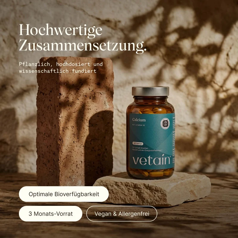 Calcium Tabletten - Für Knochen, Muskeln & Nerven (180 Tabletten)
