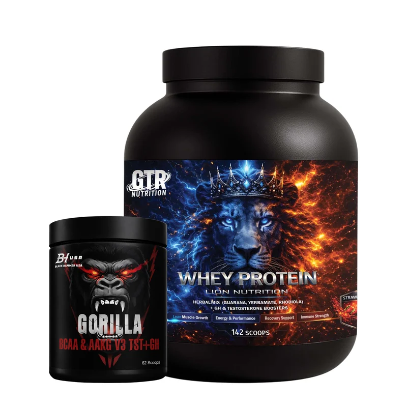Lion Whey Protein 5KG Strawberry + FREE BCAA 620G
