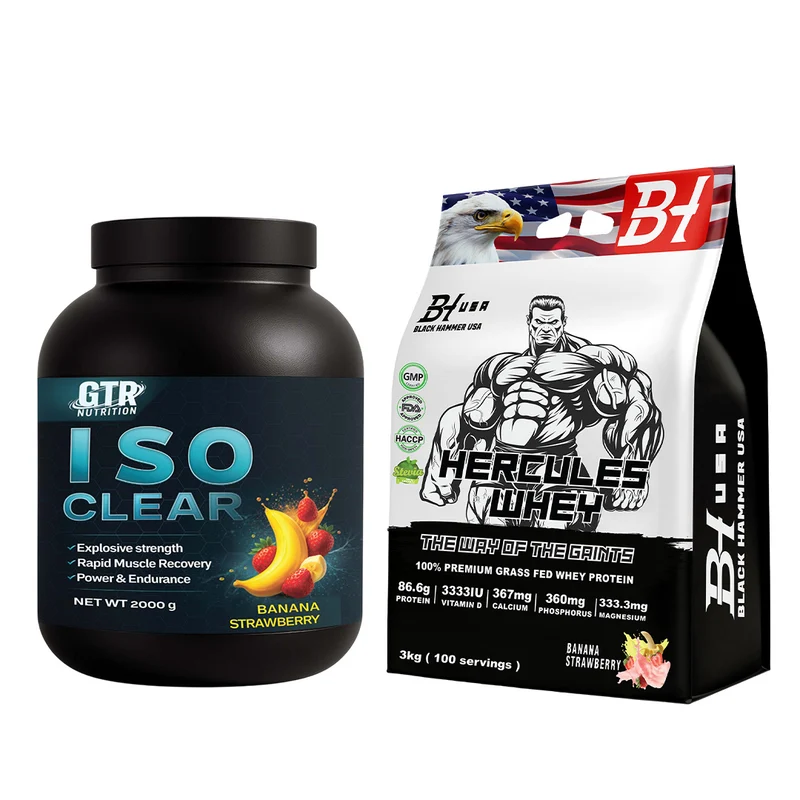 ISO Clear + Hercules Whey Banana Strawberry – SAVE €20