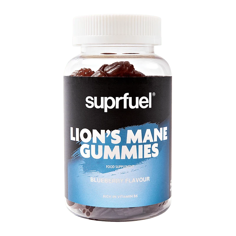 Suprfuel Löwenmähne-Gummibärchen mit Blaubeergeschmack, 300 mg – 60 Gummibärchen