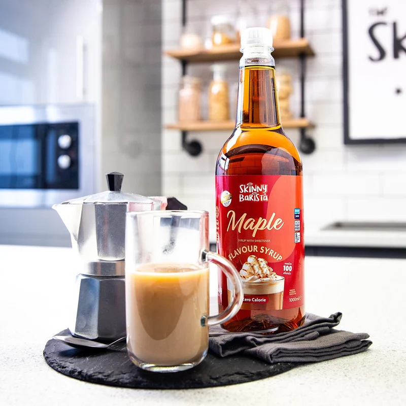 Skinny Barista Ahornsirup - Kalorienfreier, zuckerfreier Skinny Coffee - 1 Liter (Limitierte Auflage)