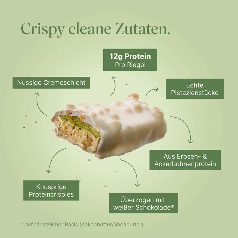 CRISPY Vegan Protein Bar - Pistazie