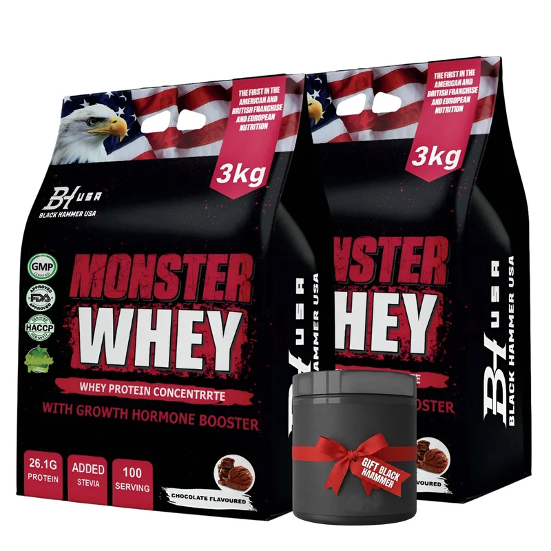 2x Monster Whey Chocolate + FREE Booster