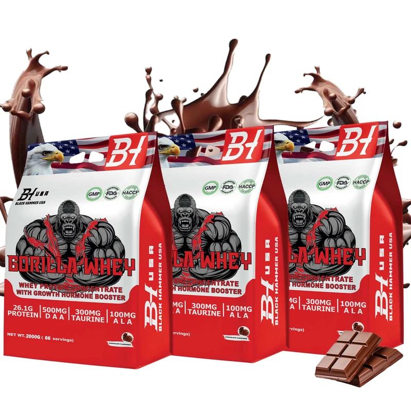 3× Gorilla Whey 2KG Chocolate