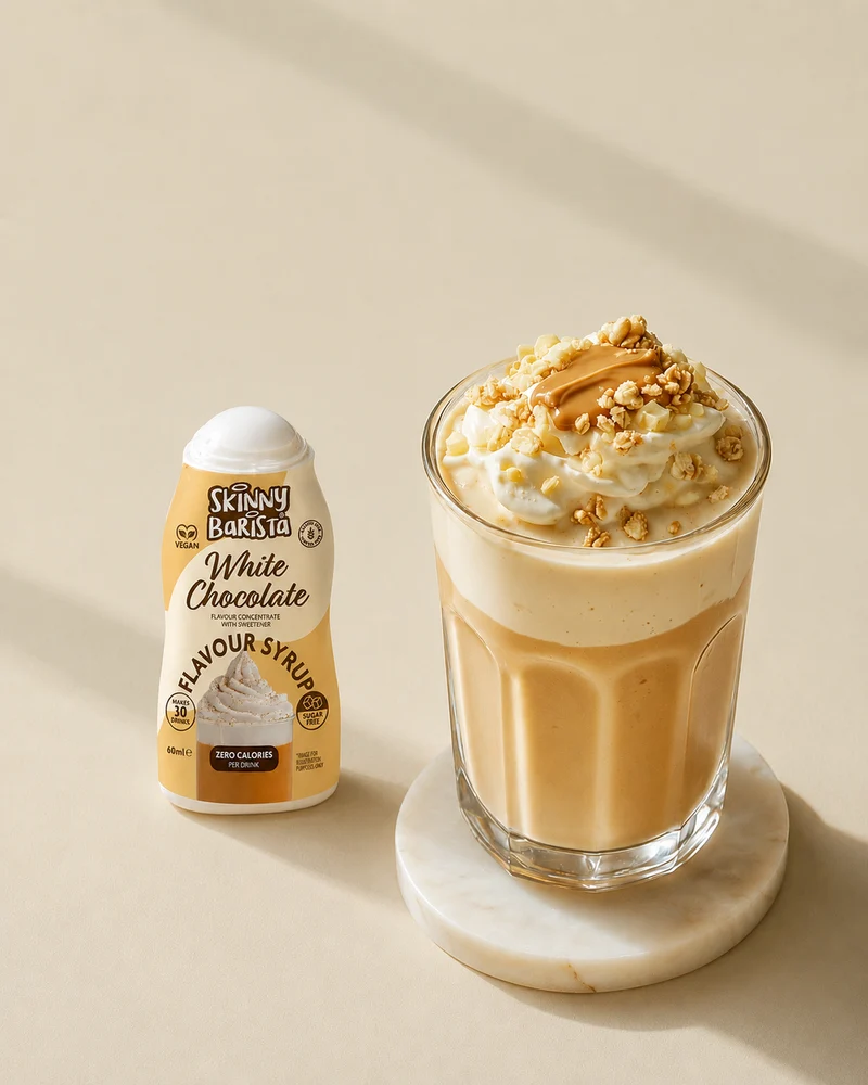 Skinny Barista Weißer Schokoladen-Aroma-Shot, zuckerfreier Skinny-Kaffeesirup – 60 ml
