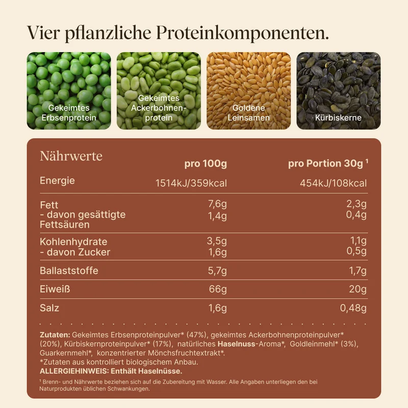 Vegan Protein Haselnuss (540g/BIO)