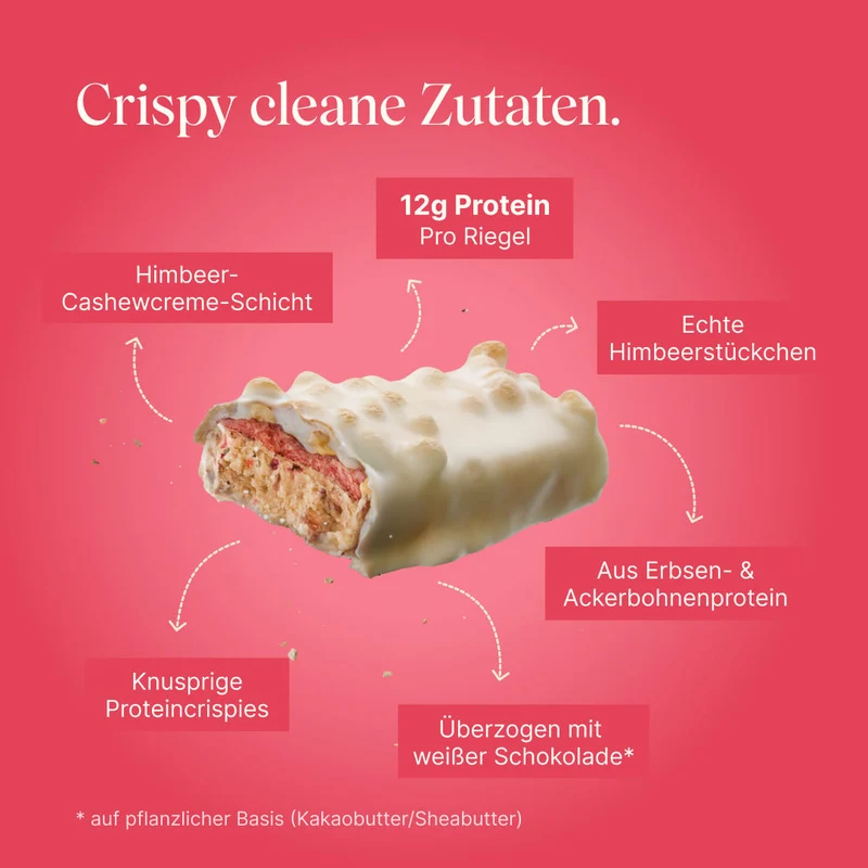 CRISPY veganer Proteinriegel - Berry (12er Pack)