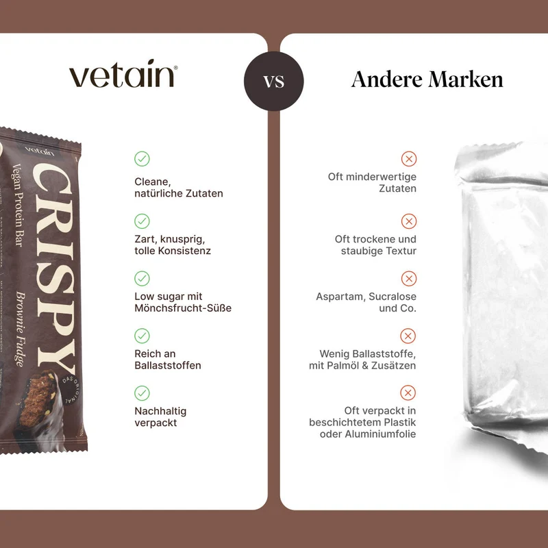 CRISPY Vegan Protein Bar - Brownie Fudge