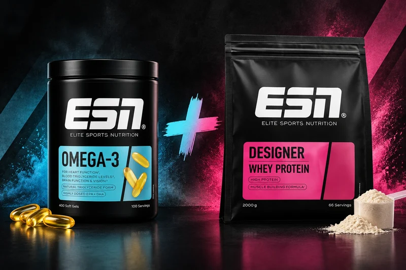 ESN Designer Whey Protein (2000g) + ESN Omega-3 (300 Kapseln)