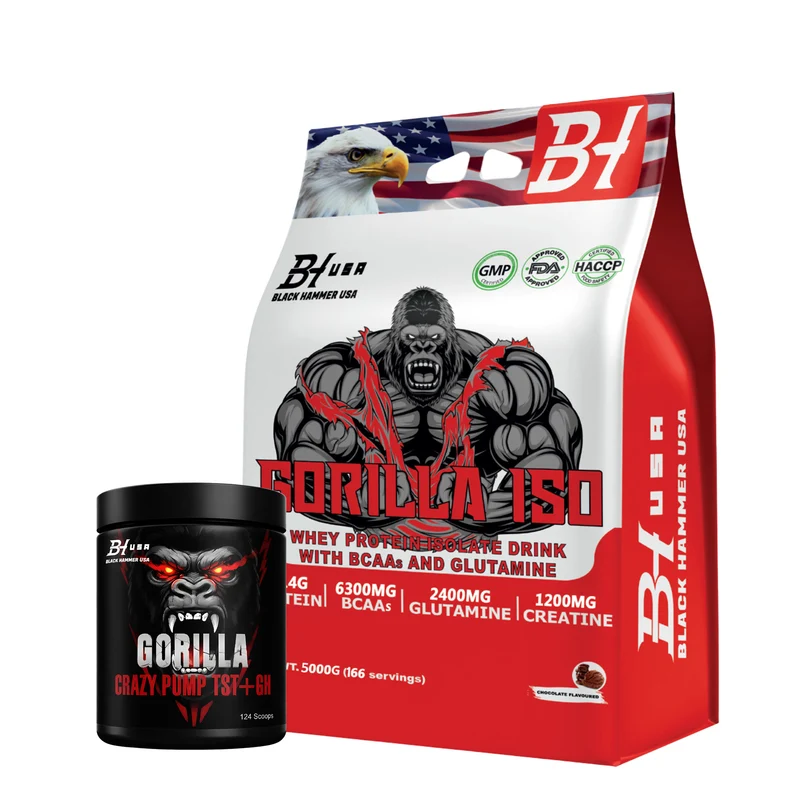 Gorilla Isolate 5k Chocolate + BCAA or Crazy Pump | Buy 1, Get 50% Off 2nd Item