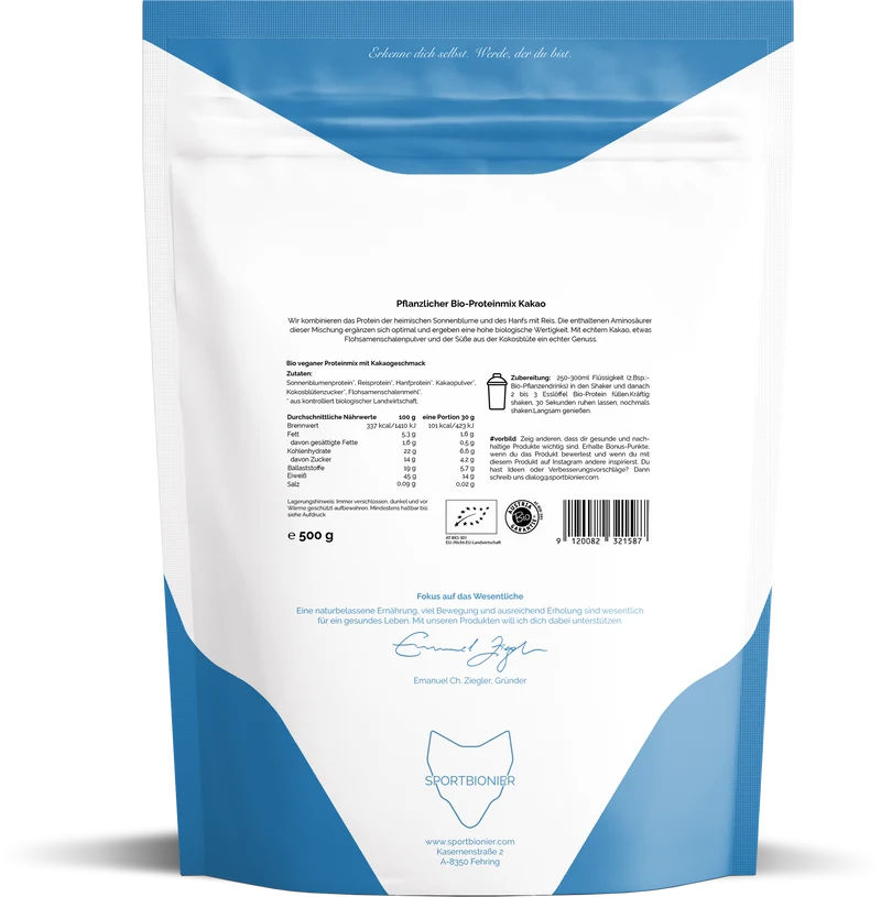 Bio Vegan Proteinmix Kakao 500 g