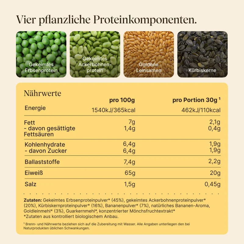 Vegan Protein Banane (540g/BIO)