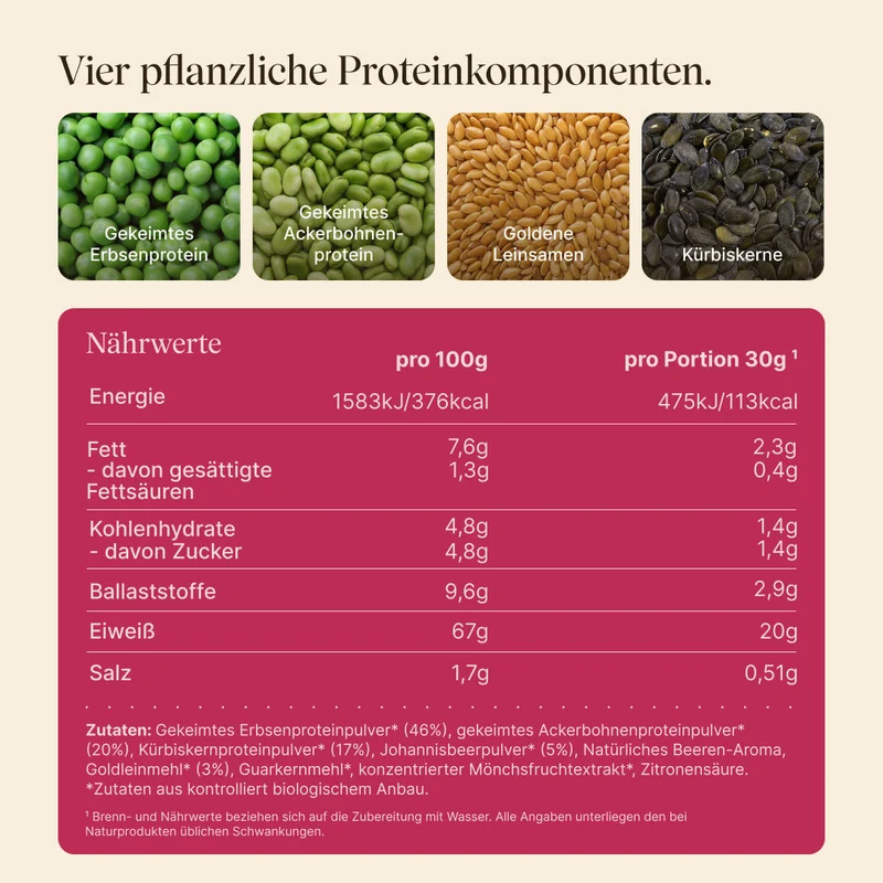 Vegan Protein Beere (540g/BIO)