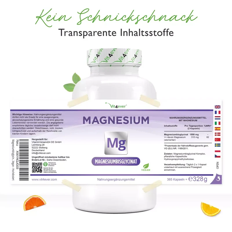 Magnesiumbisglycinat - (240 Kapseln)