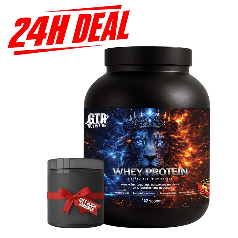 24H DEAL | Lion Whey Protein 5KG Banana Strawberry + FREE Mystery Gift