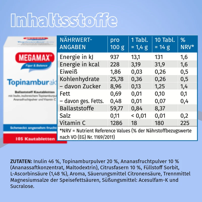 Topinambur Ballaststoffkautabletten