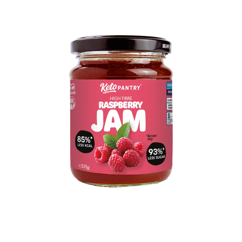 Keto Pantry Himbeermarmelade mit wenig Zucker – 215 g