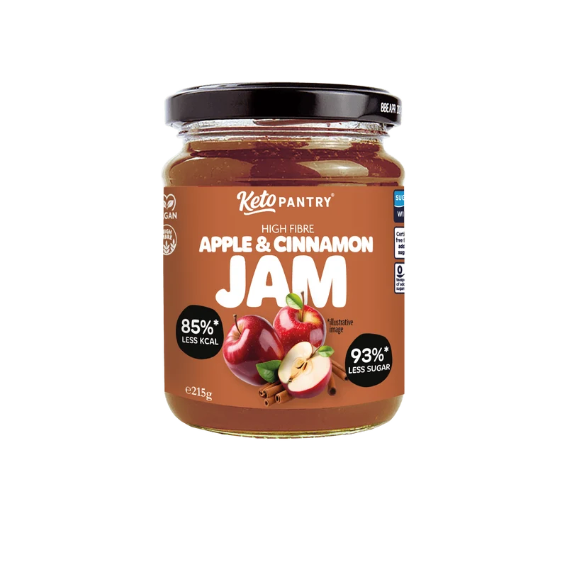 Keto Pantry Apfel-Zimt-Marmelade mit wenig Zucker – 215 g