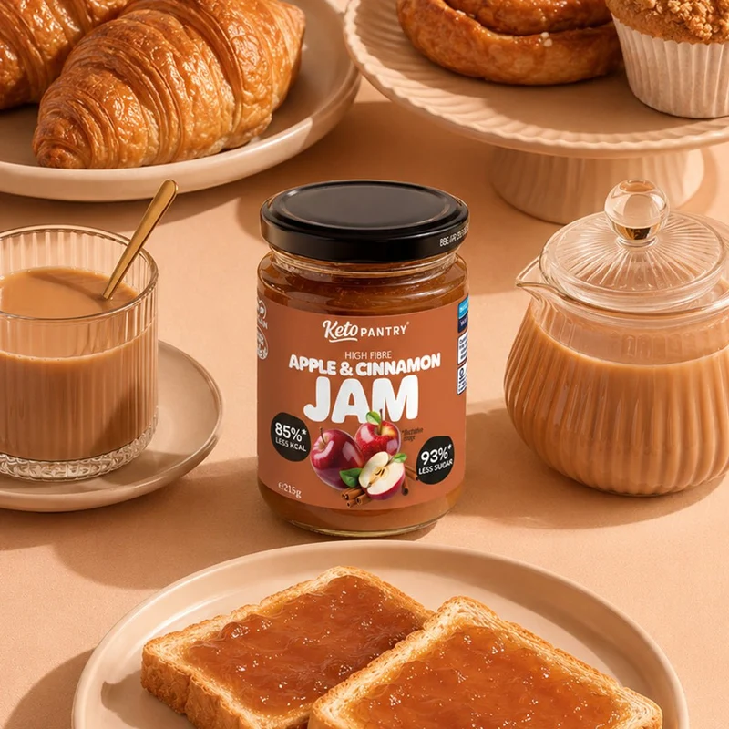 Keto Pantry Apfel-Zimt-Marmelade mit wenig Zucker – 215 g