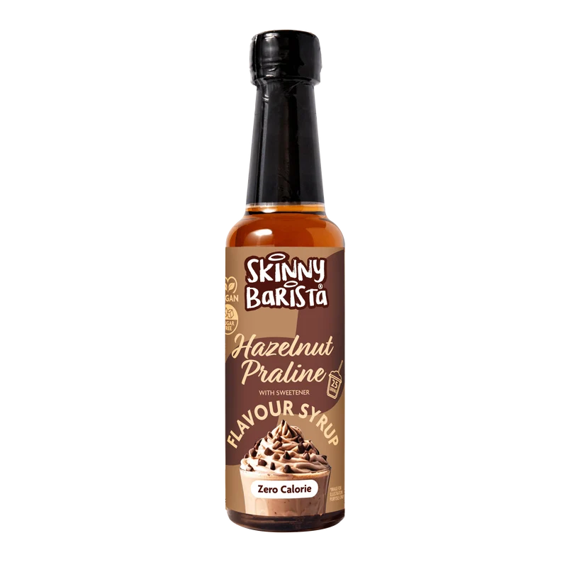 Skinny Barista Haselnuss-Sirup – Kalorienfreier, zuckerfreier Skinny-Kaffeesirup – 250 ml