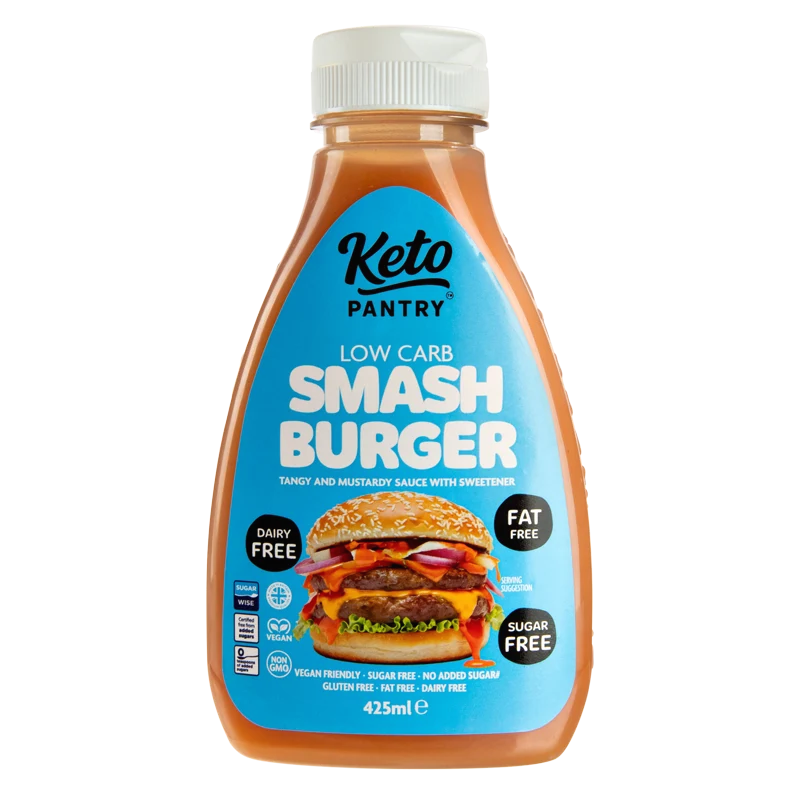 Keto Pantry Smash Burger Virtually Zero© Kalorienarme Sauce - 425 ml (Einzeln oder im 6er-Pack)