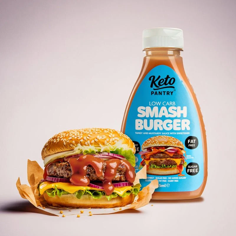 Keto Pantry Smash Burger Virtually Zero© Kalorienarme Sauce - 425 ml (Einzeln oder im 6er-Pack)