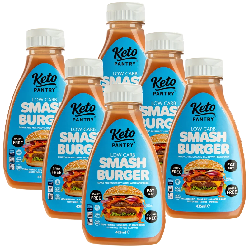 Keto Pantry Smash Burger Virtually Zero© Kalorienarme Sauce - 425 ml (Einzeln oder im 6er-Pack)
