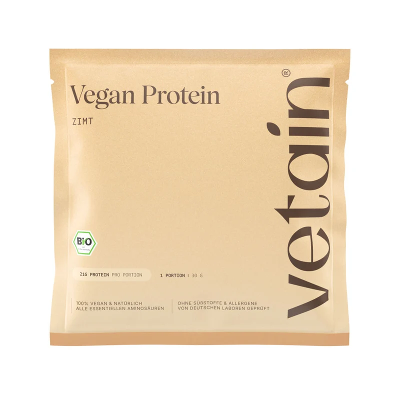 Gratis Vegan Protein Probe (Haselnuss, Banane, Zimt oder Neutral)