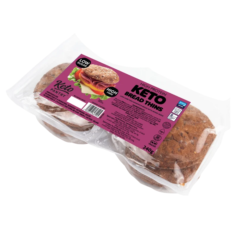 Keto Pantry Proteinreiche Bagel-Scheiben – 17 g Protein pro Scheibe – 4 x 60 g