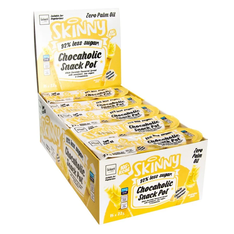 Chocaholic Snack-Topf mit weißem Schokoladengeschmack – 15 x 22 g
