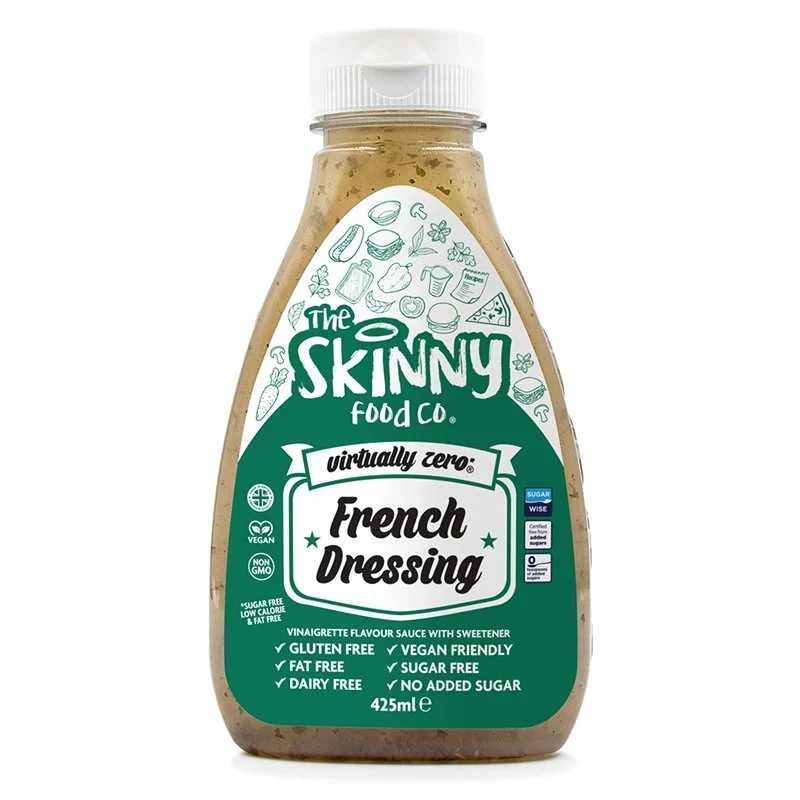 French-Dressing-Geschmack Virtually Zero© Zuckerfreies, dünnes Vinaigrette-Salatdressing – 425 ml