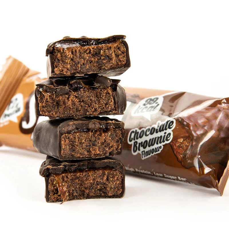 Schokoladen-Brownie-Geschmack, fettarmer Proteinriegel mit wenig Zucker – 60 g