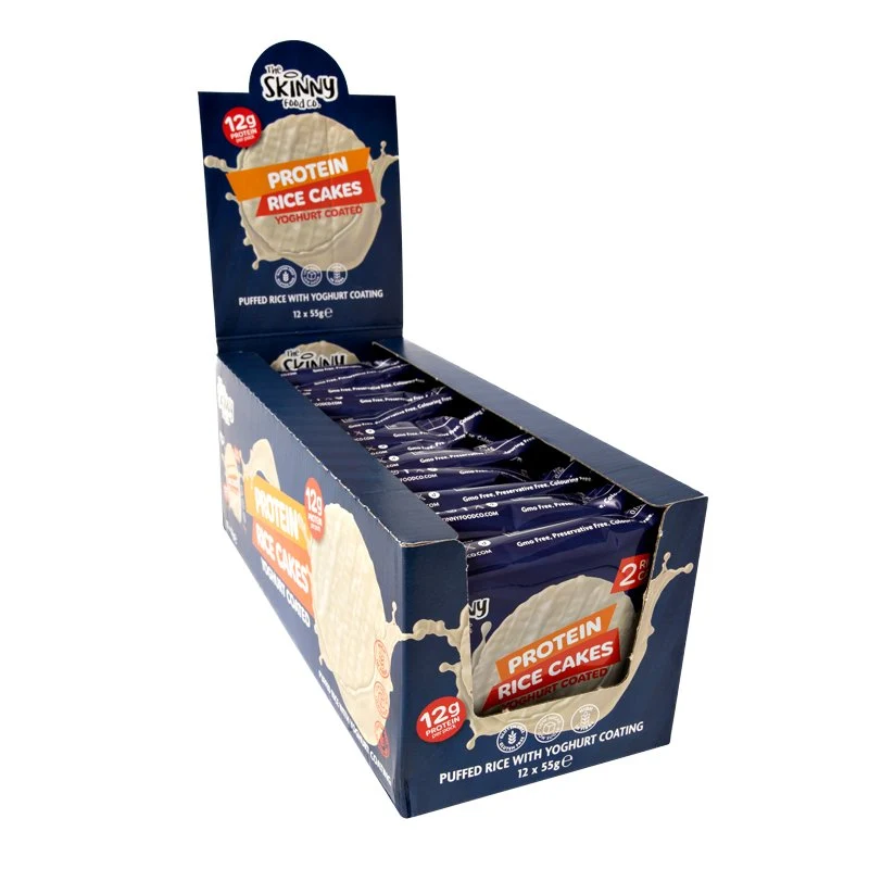 Weißer, dünner Reiskuchen mit hohem Proteingehalt – 12 x 55 g Karton