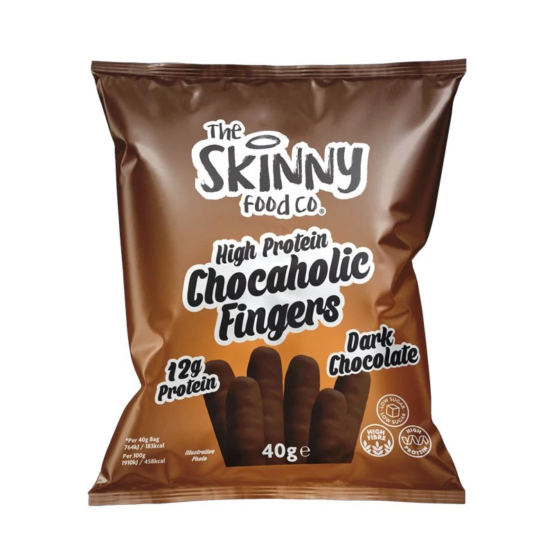Skinny High Protein Chocaholic dunkle Haselnuss-Schokoladenfinger 40g